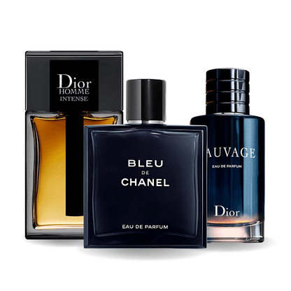 Juego de 3 perfumes | Sauvage Dior, Bleu de Chanel, Dior Homme Intense 100 ml